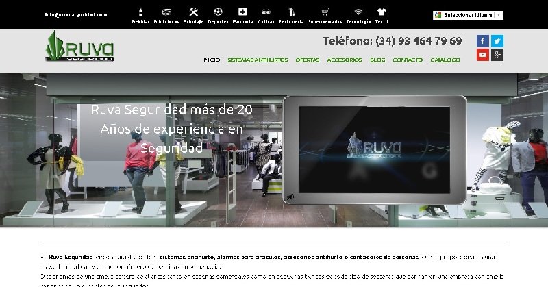 Diseño web en Barcelona para equipos antihurto Ruva Seguridad