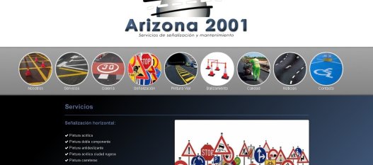 Nueva web en Barcelona de Arizona 2001 | Señalización vial